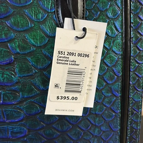 NWT Brahmin Caroline Emerald Lulia - Picture 6 of 11